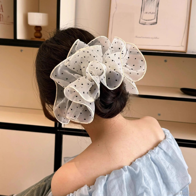 スカートシリーズヘアバンドレース刺繍ヘアバンドエレガントで優しいスタイルの女性の帽子ハーフポニーテールフラワーヘアアクセサリー|undefined