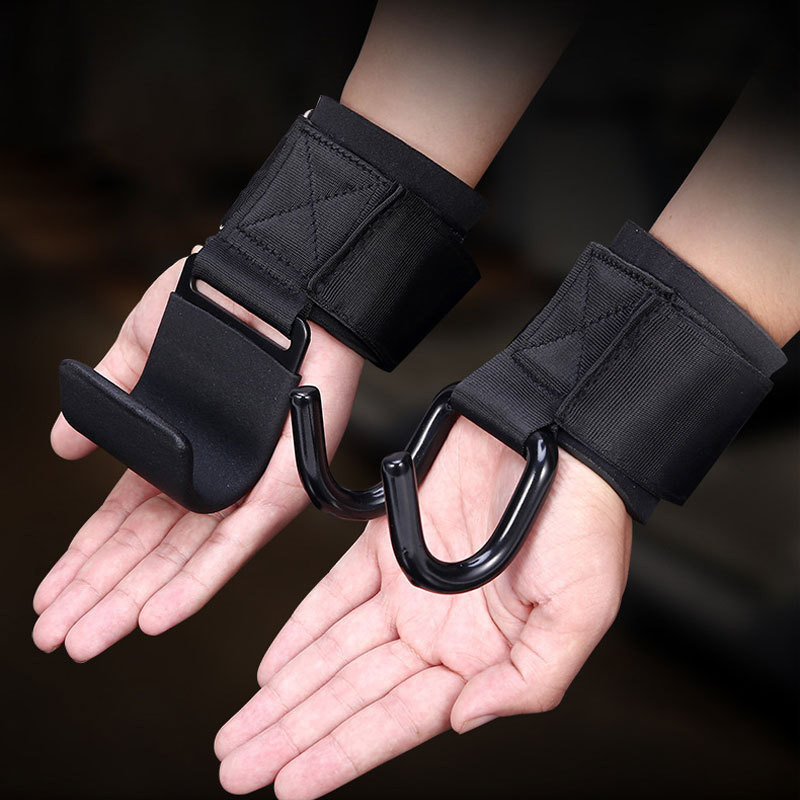 Fitness, levantamiento de pesas, entrenamiento de fuerza, gancho de fuerza, barra horizontal para hombres, pull-ups, gancho doble, cinturón de asistencia, asistencia de muñeca