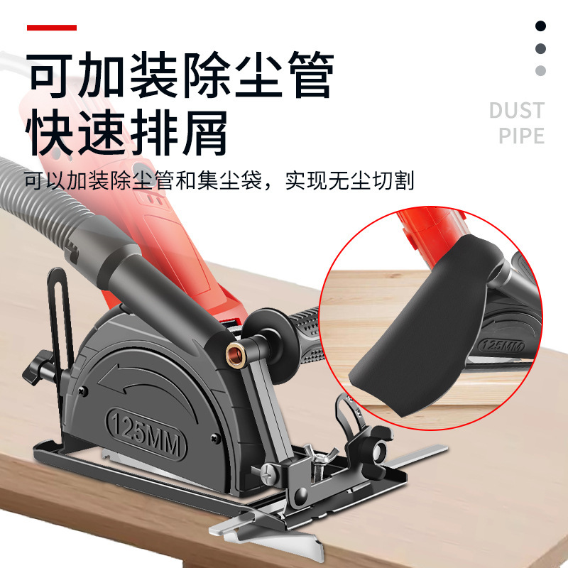 Soporte de motosierra circular Cubierta de polvo Máquina de pulido Estante fijo Amoladora angular Soporte de máquina de corte transformador Cubierta protectora de la máquina ranuradora