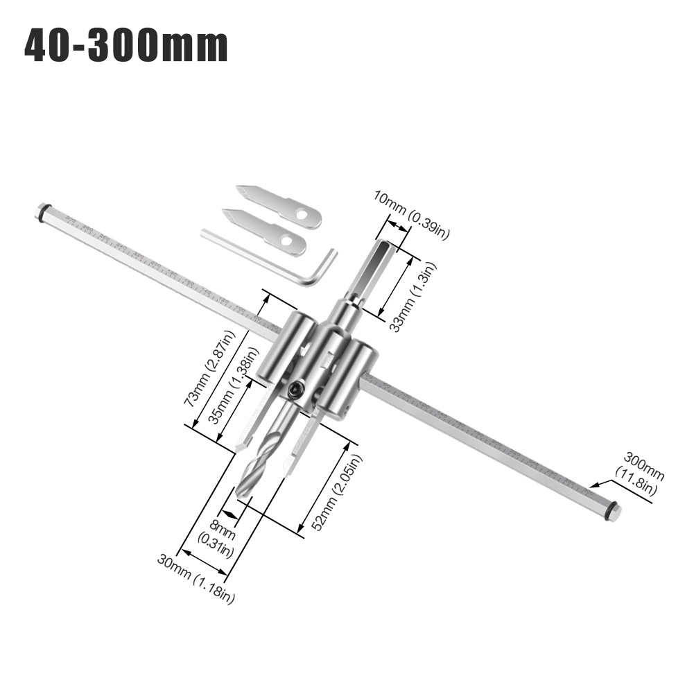 DIY ajustable modelo de vuelo agujero abridor de audio escariador de madera de plástico proyector agujero integrado agujero de techo abridor