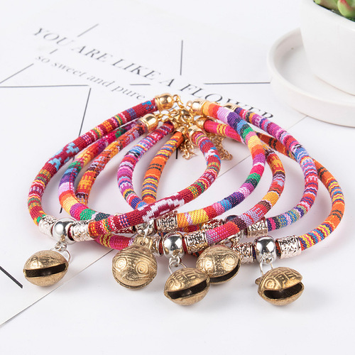 Pet supplies cat and dog bell dog collar cat collar teddy small dog big bell cat collar leash
