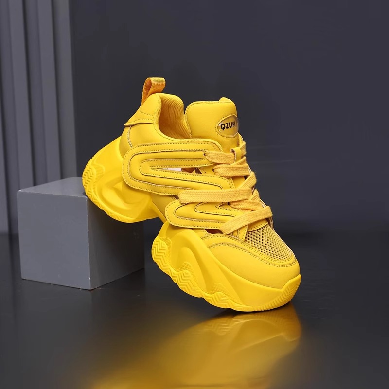 Foreign Trade European Station Daddy Shoes for Women 2025 Summer New Thick-Soled Small People to Increase Height and Show Feet Small Mesh Sneakers