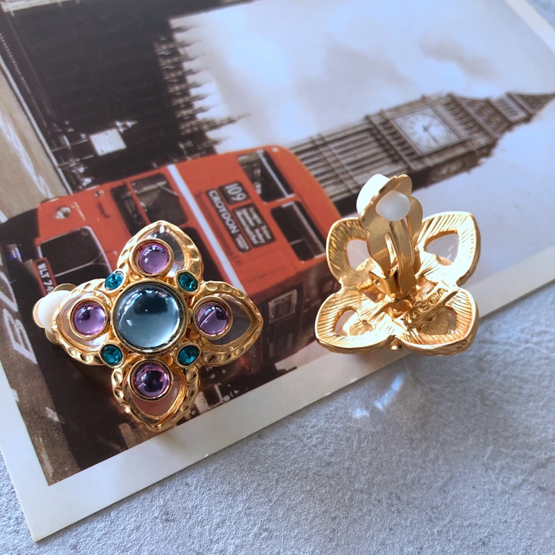 14g Weight 925 Sterling Silver Ear Needle Material No Inlaid Inlay Material Earrings, Ear Studs Classification Travel Occasion Alloy Material Printing Pattern Women'S Gender Fashion Style Grey, Green, Silver Color Fashion Printing Alloy No Inlaid Earrings Ear Studs 23
