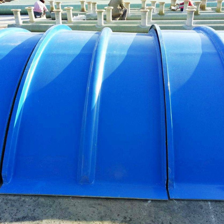 玻璃钢污水池盖板拱形密封罩厂家批发污水池弧形盖板防晒密封罩