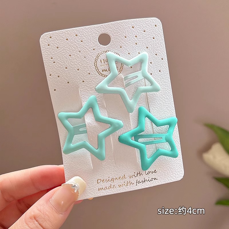 Mint blue five-pointed star-3 piece set