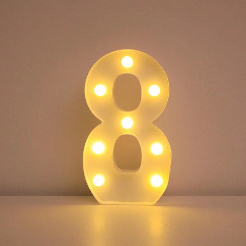 26 lámparas de letras INS viento digital modelado luz de atmósfera propuesta de boda fiesta de cumpleaños decoración de luces