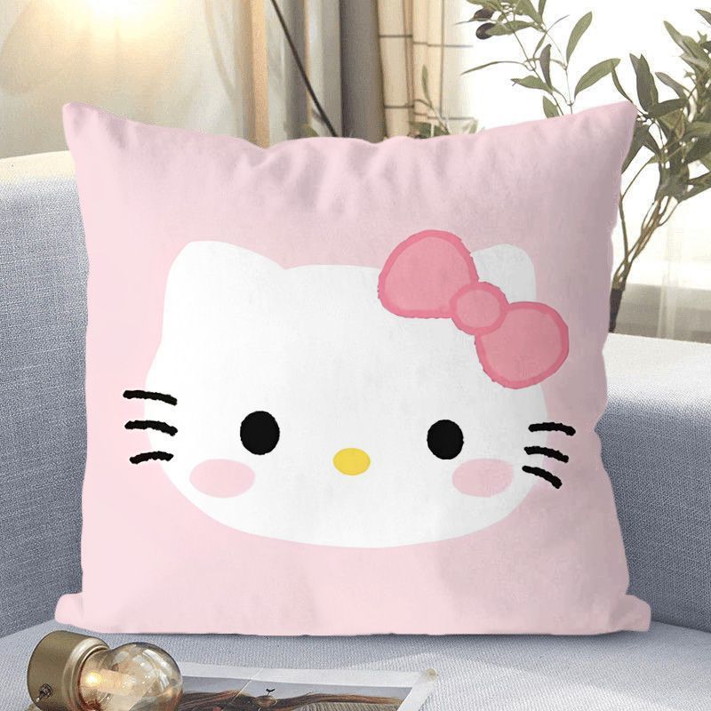 Hello Kitty, almohada de gato, Hello Kitty, almohada de corazón de niña, almohada de respaldo de dormitorio de estudiantes.