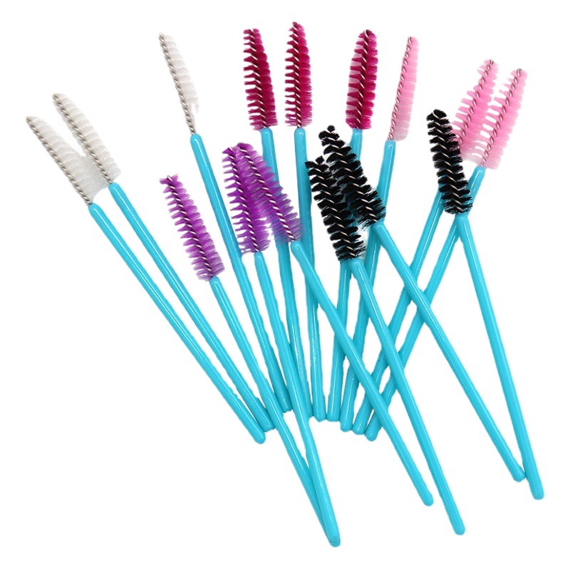 50 PCs/Pack Disposable Solid Eye Eyelash Brush Roll Portable Plastic Rod Makeup Tool Eyelash Comb Eyebrow Brush