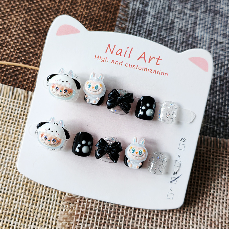 Sweet Cool Labubu Cartoon Kidsren's Manicure Anti-Bite Nail Patch Kidsren's Handmade Nails Sweet Cool Labubu Cartoon Kidsren's Manicure Anti-Bite Nail Patch Kidsren's Handmade Nails