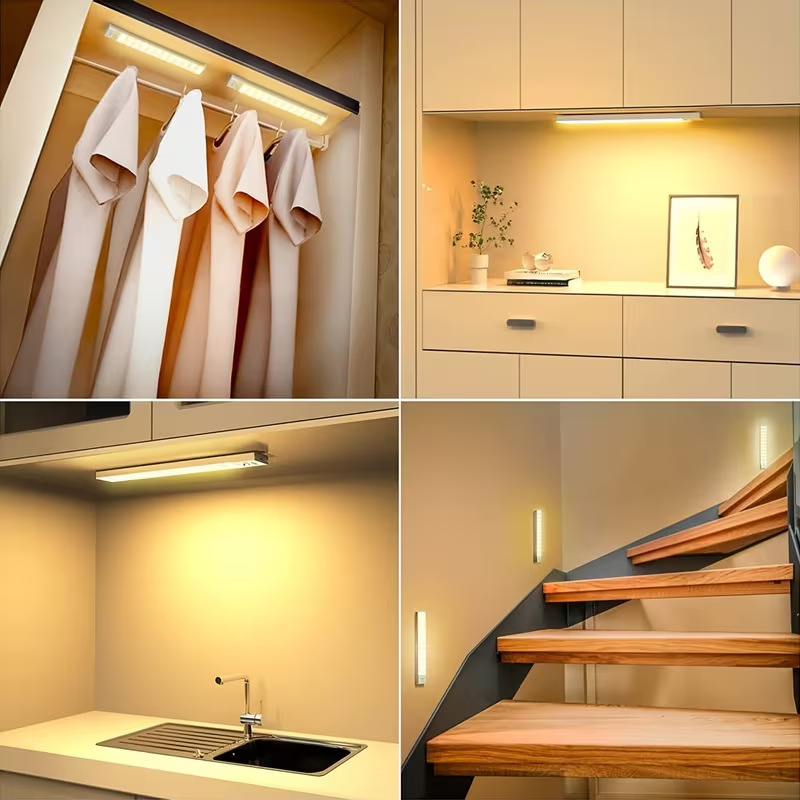New Ultra-Thin Smart Motion Sensor Under-Cabinet Light USB Charging Sensor Led Light with Three Color Temperatures and Stepless Dimming