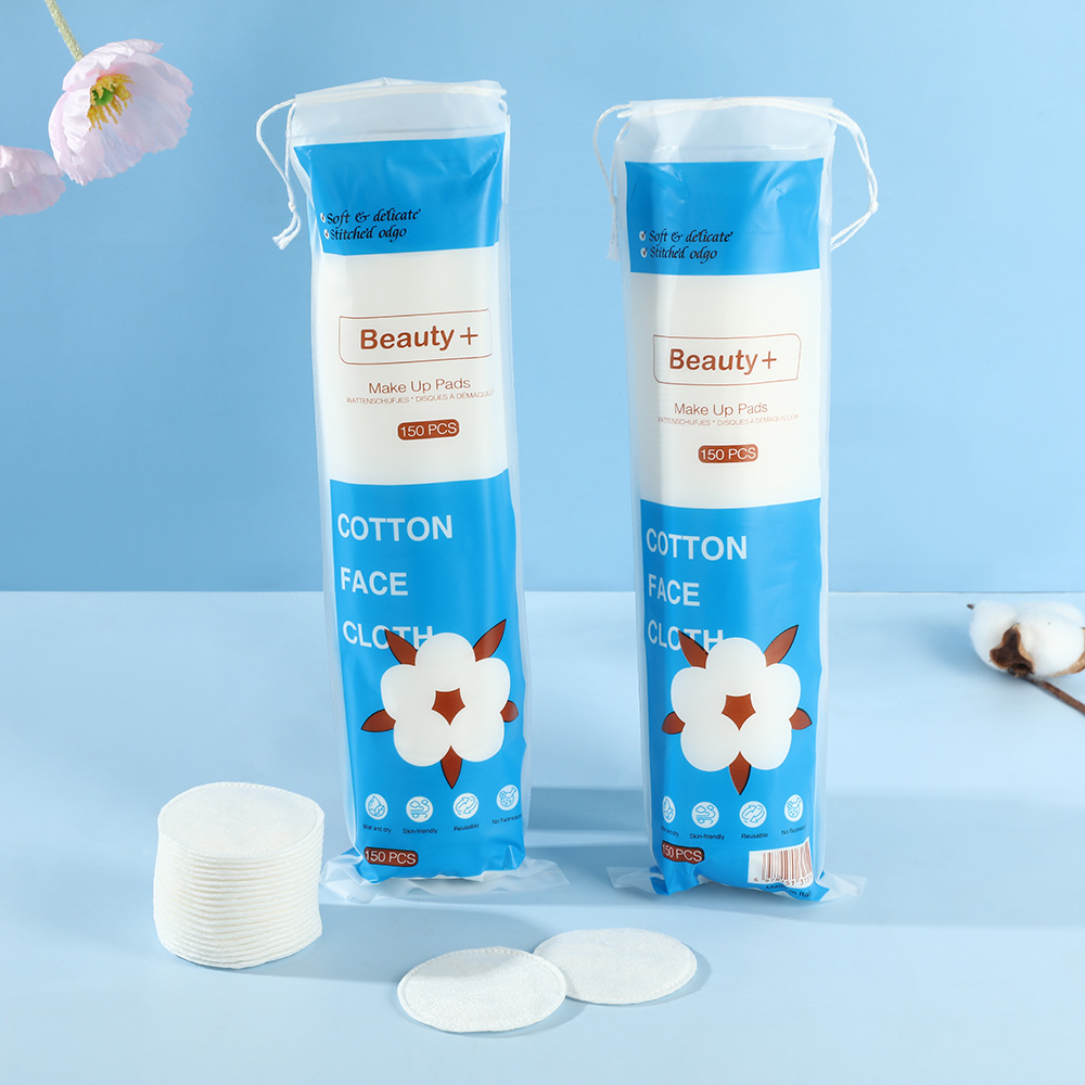 Transfronterizo humedecido cuidado de la piel algodón maquillaje redondo suave absorción de agua no flotación no fácil de deformar algodón desmaquillaje desechable