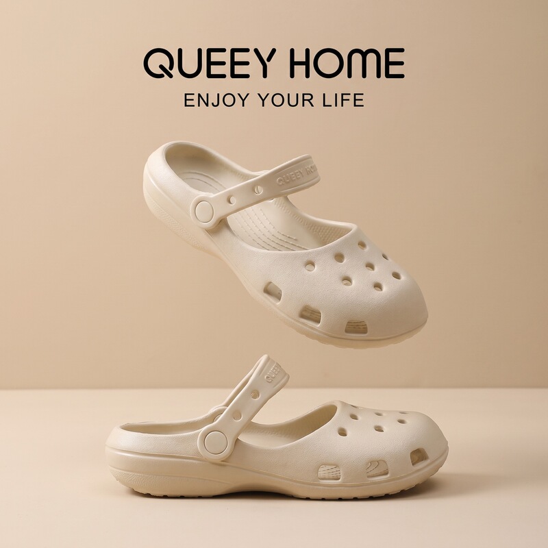 Women's Croc Shoes 2026 New Summer Model, Lightweight and Comfortable for Home Use, Thick Sole, Soft, Odor-Resistant, Breathable, Suitable for Outdoor Wear, Summer Slippers