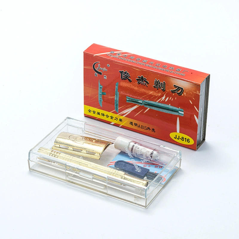 Ручная бритва, классическая бритва, для бритья бороды, двустороннее лезвие из нержавеющей стали, ручной держатель для бритвы с поворотным механизмом.