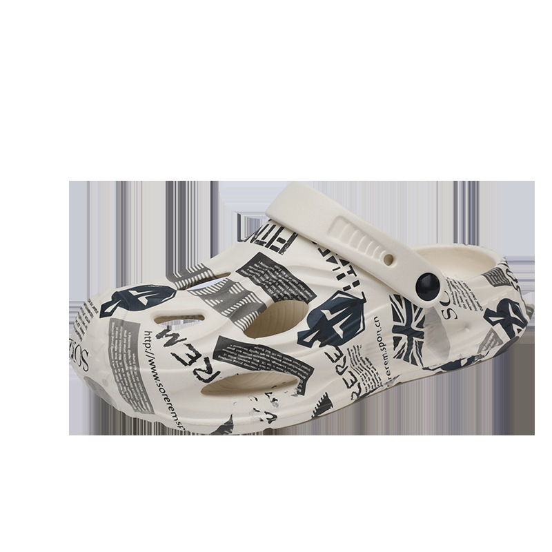 Zapatos con agujeros para hombres, ropa exterior de verano, zapatillas de Baotou casuales y resistentes al desgaste, sandalias de playa de todo fósforo de doble uso para hombres