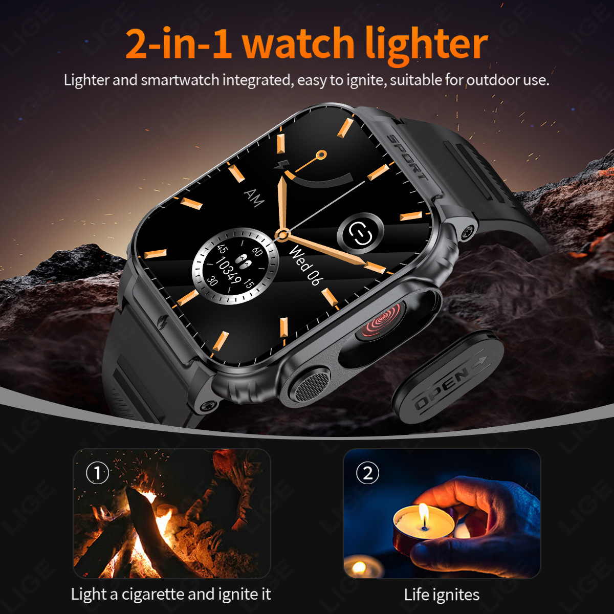 P60 Bluetooth-Telefon-Smartwatch, multifunktionale Gesundheitsüberwachung, Sport-Smartwatch_voghion.com
