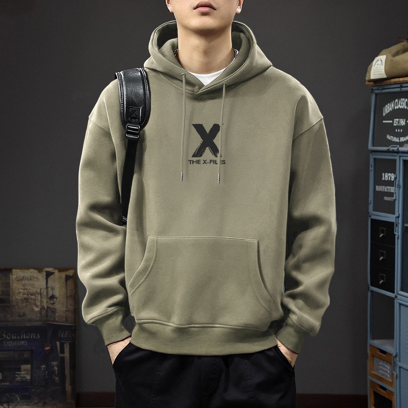 Otoño nuevo suelto pesado sudadera con capuzas letras masculinas y femeninas estilo de moda americana estilo de Hong Kong pareja camisa de manga larga