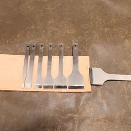 皮革工具手工DIY铬钢一字斩刀冲打孔相片卡位斩刀刃口锋利好用