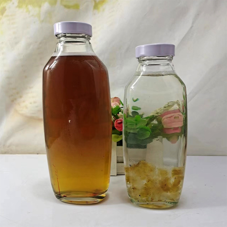 厂家直销铁盖奶茶瓶银耳鲜炖饮料玻璃瓶糖水瓶批发牛奶瓶