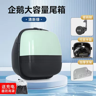 Vehicle Trunk Storage Box for – Electric car tail box - password-lock-double-sided-buckle-fresh-green-bracket-no-specifications