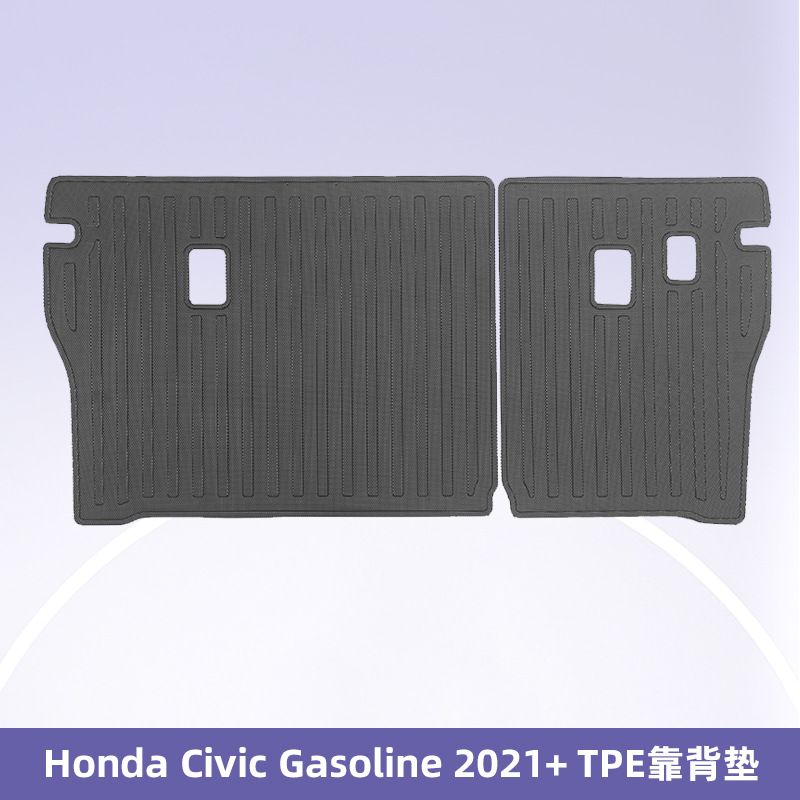Aplicable a Honda Civic 2021 + 3D para todos los climas TPE Foot Coasters Backpack Coasters