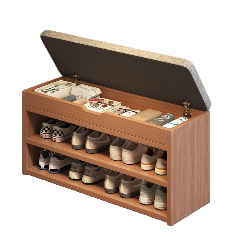 Zapatero puerta de entrada para el hogar, nuevo zapatero estrecho simple de varios pisos, taburete, taburete integrado, taburete para zapatos, puerta de entrada, cambiador de zapatos
