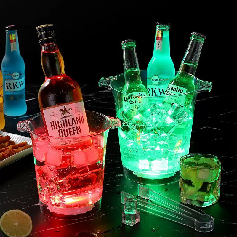 Акриловый бар светящийся ледяной ведер бар с высоким содержанием льда прозрачное шампанское пиво ktv домашний кубик льда коммерческое