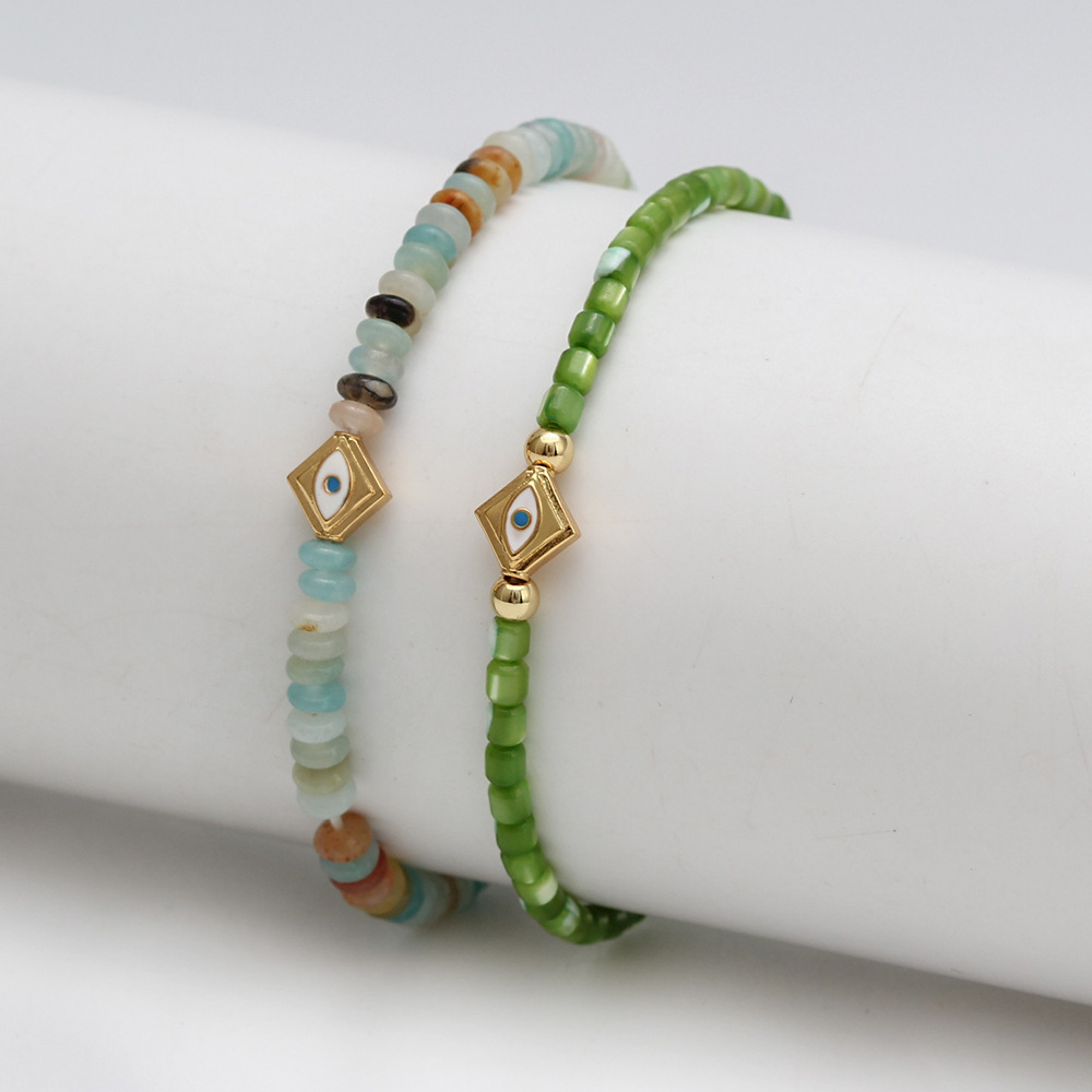 Fashion Eye Copper Beaded Bracelets 1 Piece