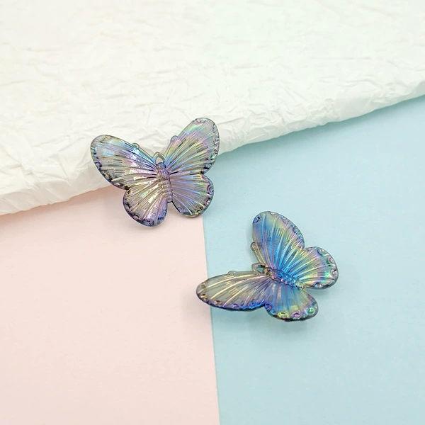 Transparent gray AB plating butterfly