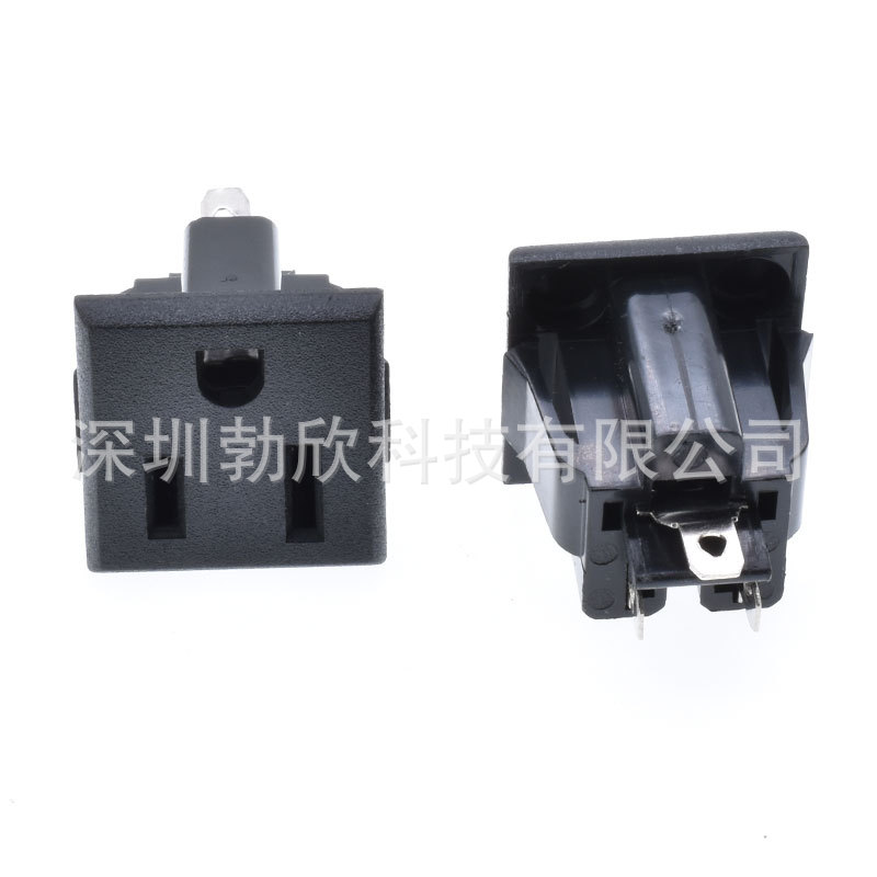 供应AC电源插座 开关 转换插头 美标座 美式插座 BX-6B（图）