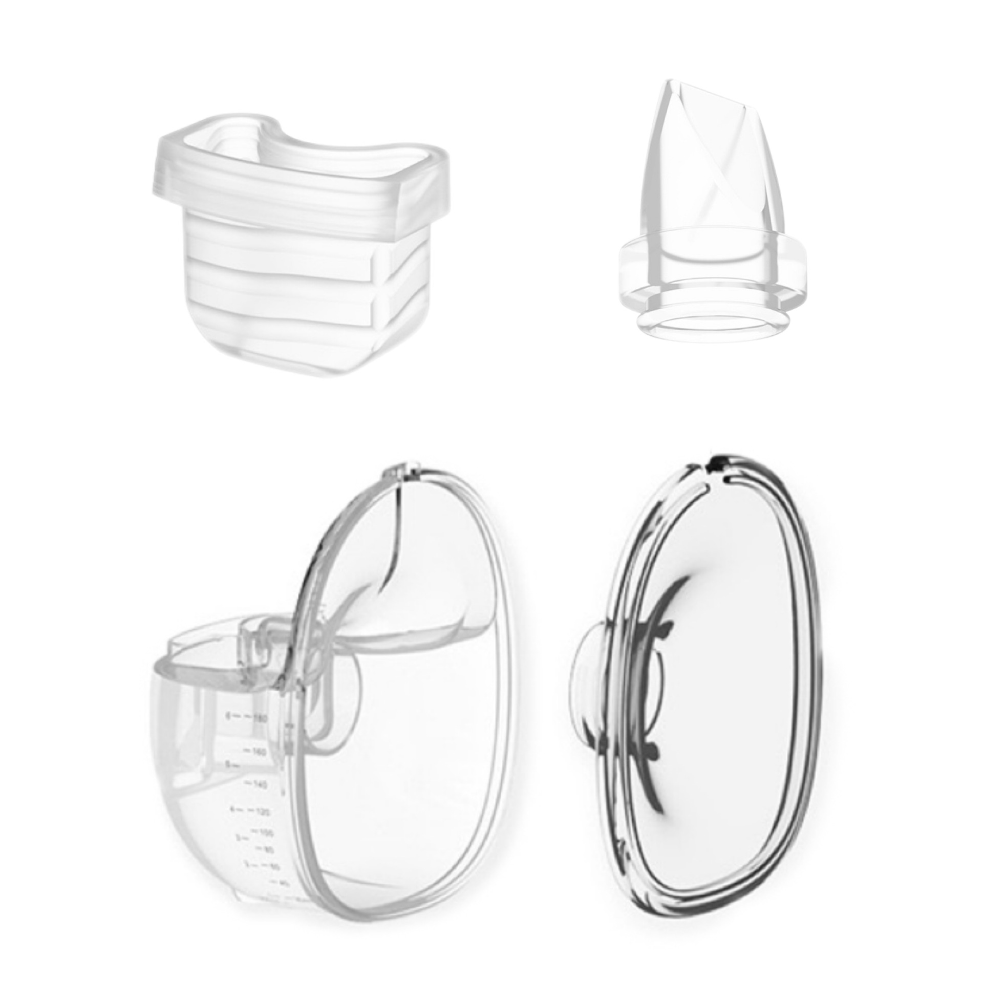Suitable for S18/S21 wearable electric breast pump accessories diaphragm duckbill valve horn silicone tee set bra