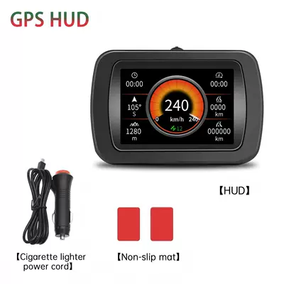 Vehicle-mounted universal modified instrument off-road vehicle GPS positioning computer HUD head-up display vehicle speed satellite positioning altitude (automobile instrument) - a65-gps-model-black