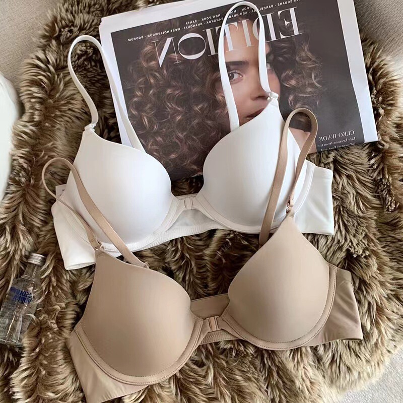 Southeast Asia Cross-border Traceless Underwear Women's Small Chest Front Buckle Thin Steel Ring Sports Anti-sagging Big Chest Showcase