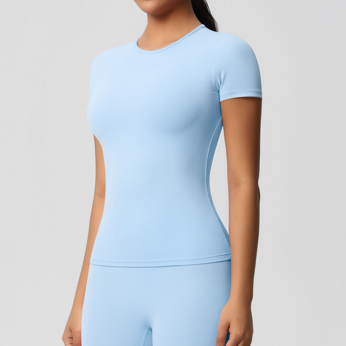 95g Weight Short Sleeve Sleeve Length Nylon, Spandex Fabric Type Regular Top Length T-shirt Tops Type Fitness, Yoga, Running Occasion Round Neck Neckline Solid Color Pattern Sport Style Style S, XL Size Sport Style Solid Color Nylon Spandex Round Neck Active Tops T-shirt 57