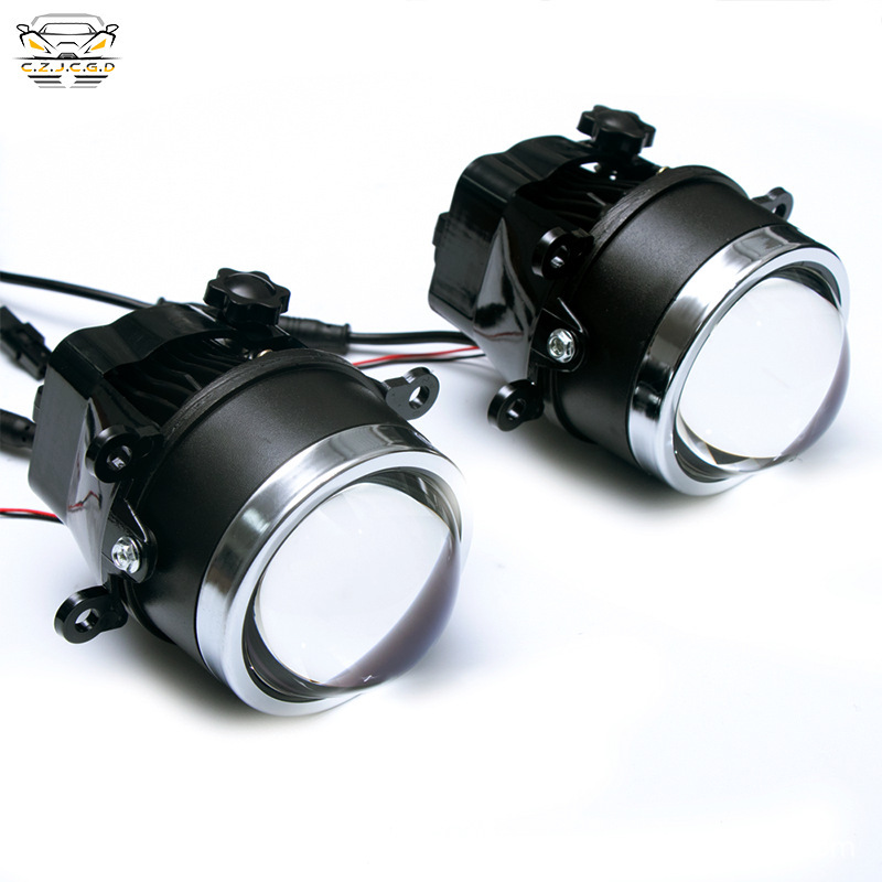 Accesorios de lámpara de niebla de lente LED de 3 pulgadas actualización de doble luz delantera blanca amarilla cálida conmutación libre de lámpara de niebla delantera tricolor image 6