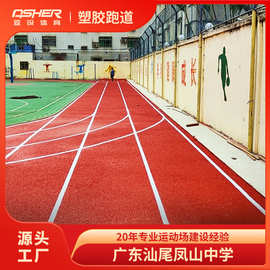 新国标13mm透气型塑胶跑道中小学运动场改造EPDM橡胶颗粒跑道厂家
