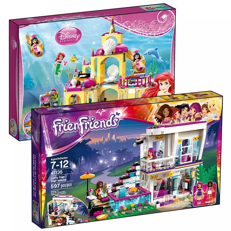 Совместимая с Lego Villa, конструктор, игрушка, русалка