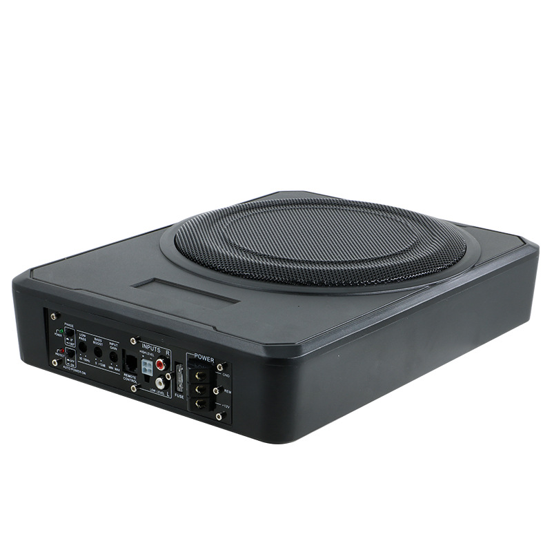 Car Subwoofer Ultra-Thin Under-Seat Subwoofer Modified Heavy Bass 12V 24V Dedicated Car Audio Active Car Subwoofer 8inch