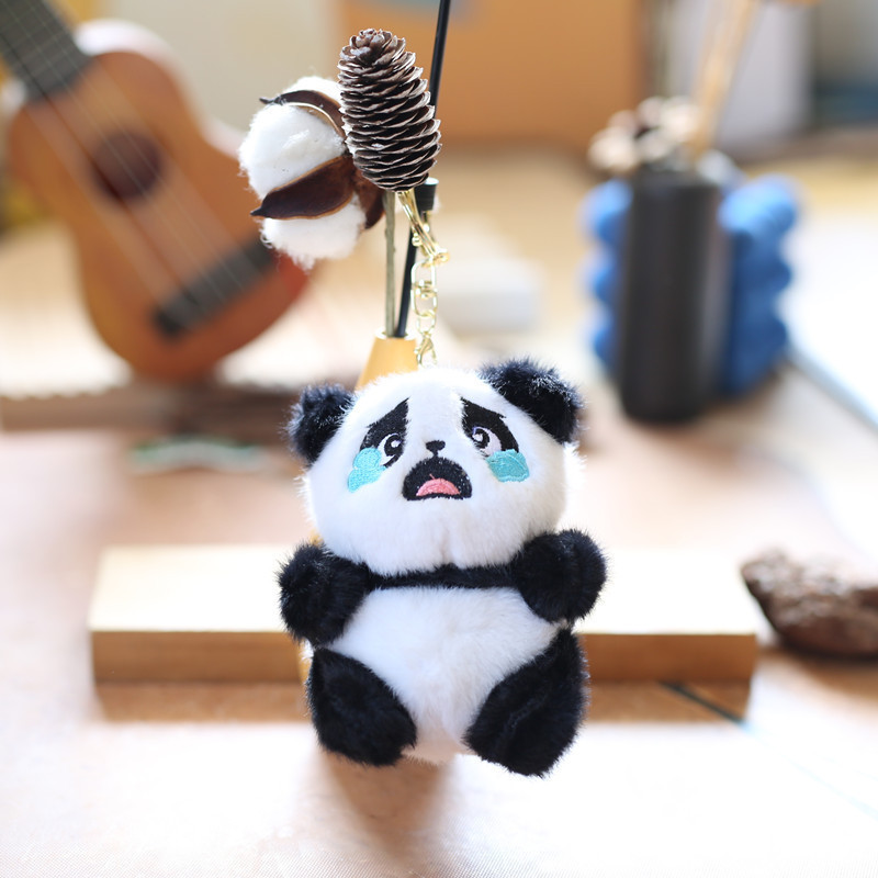 Celebridades de Internet lindo tesoro nacional lindo panda gigante colgante peluche muñeca panda pequeño bolso panda colgante llavero muñeca