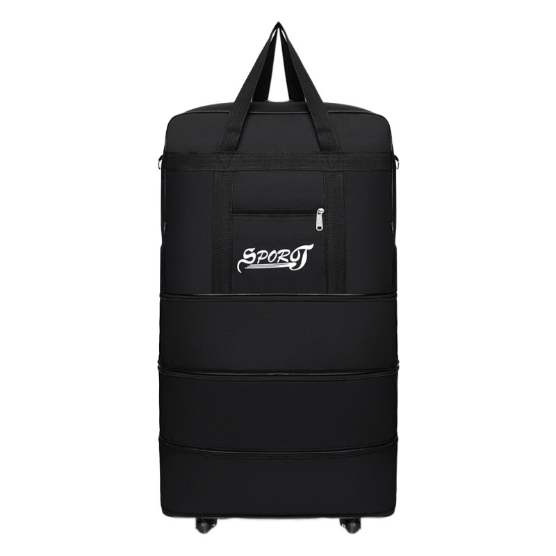 New Foldableing and Expandable Large-Capacity Travel Bag, Business Trip, Boarding, Airline Checked Bag, Universal Wheel Oxford Cloth Luggage Bag