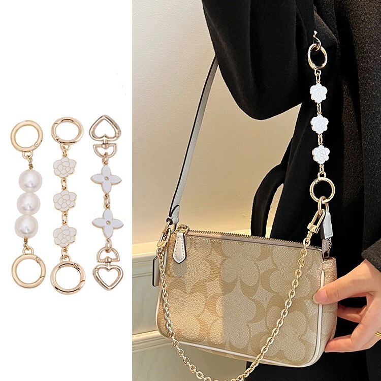 Factory Direct Sales Pearl Chain Suitable for Coach Mahjong Bag Extension Chain Bag Accessories Armpit Shoulder Strap Single Purchase