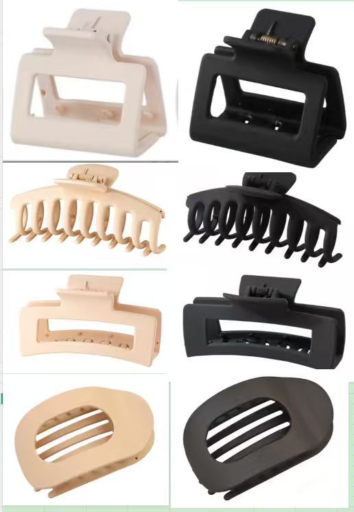 Juego de pinzas para el cabello, estilo Amazon, pinzas mate tipo garra, accesorios de moda para mujer