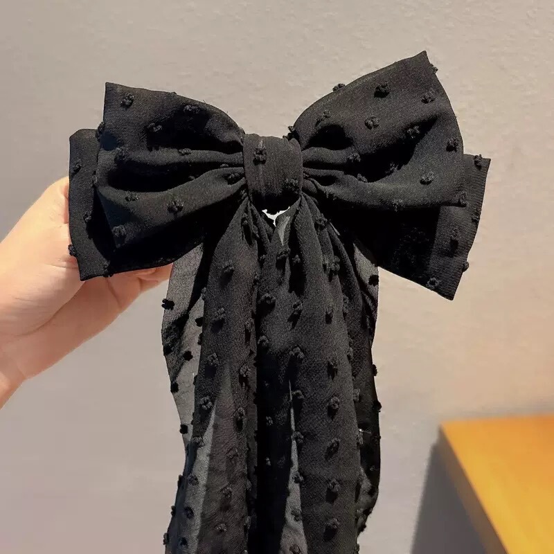 欧米の新型の越境蝶結びのリボンのヘアピンはシンプルでレトロな布芸の後頭部のスプリングクリップの女性の髪飾りです。|undefined