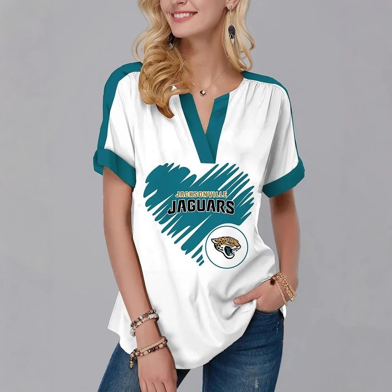 European and American Cross-Border New Printed American V-Neck Short-Sleeved T-Shirt Tops Women's Nfl Team 32 Team T-Shirt Women 207 European and American Cross-Border New Printed American V-Neck Short-Sleeved T-Shirt Tops Women's Nfl Team 32 Team T-Shirt Women 207