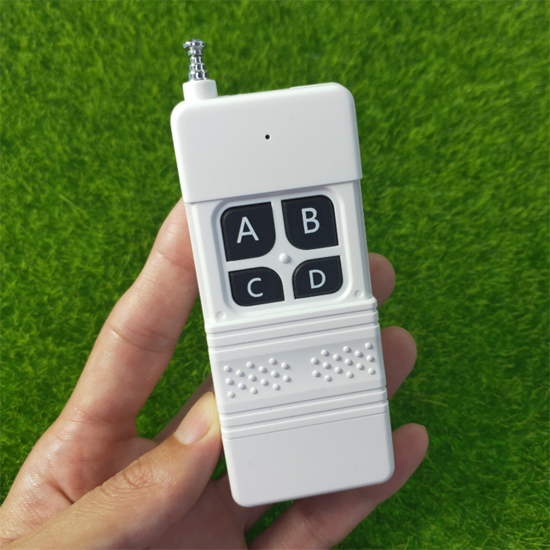 新品白色滑盖4键开关手柄LED灯具道闸车库门禁电机水泵无线遥控器