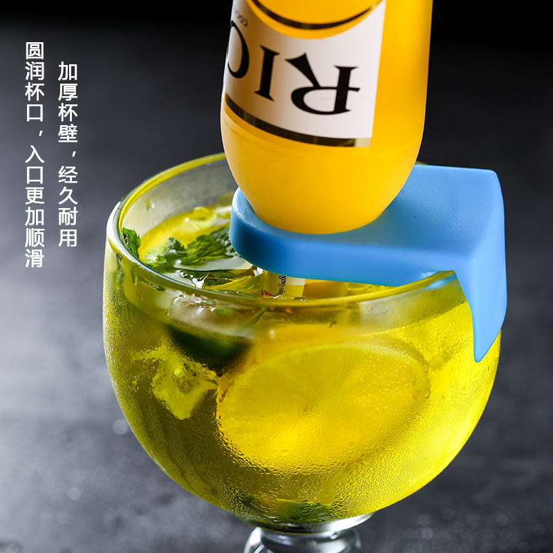 Vaso de cóctel Vaso con hebilla Vaso de cristal de personalidad creativa Vaso de jugo de patas altas Vaso de cerveza Bartender RIO Botella de vino Hebilla