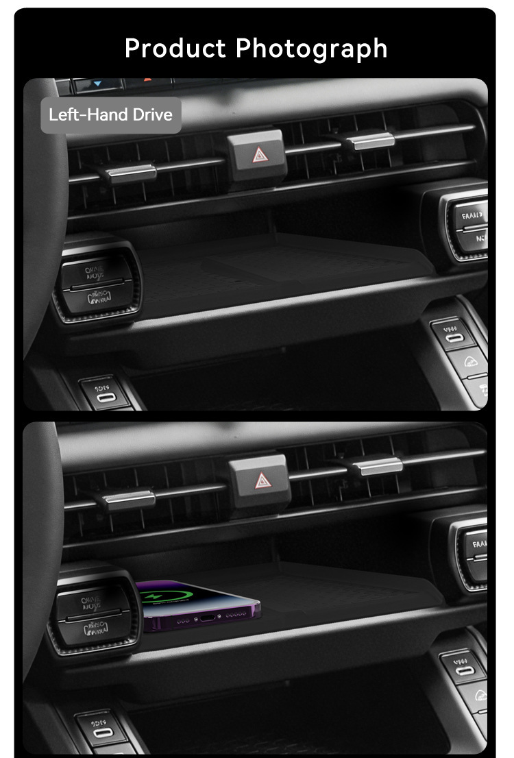 Suitable for 26 Models of Toyota Rav4, Wireless Charging Silicone Anti-Slip Mat, Interior Protection, Car Accessories, Modification Parts