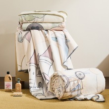 牛奶绒毯子毛毯沙发毯婴儿盖毯儿童毯秋冬款宝宝毯子绒毯卡通毛毯