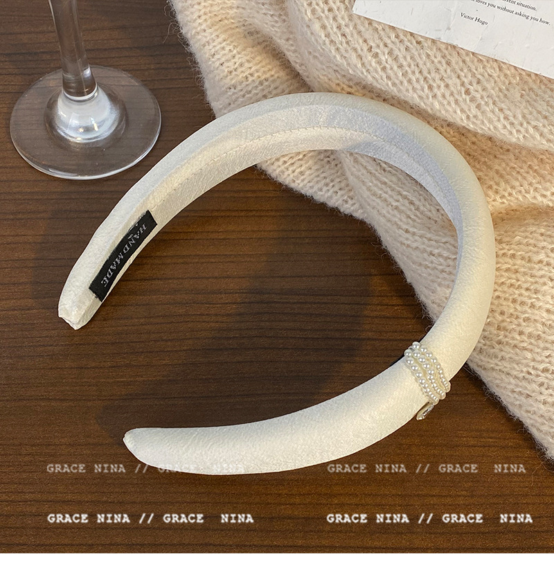 White pearl headband