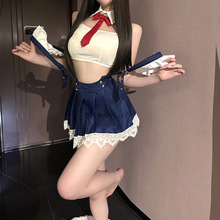 惹火兔情趣内衣学生装制服诱惑学院JK校园激情短裙免脱套装8530