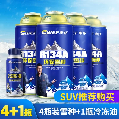 Official Flagship Store Car: Antifriz - 4-bottles-of-refrigerant-1-bottle-of-refrigeration-oil-suitable-for-cars